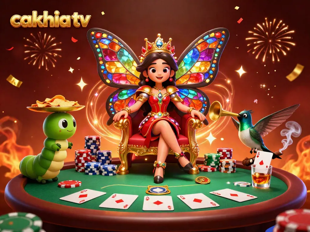 Experience exhilarating action on cakhia tv as colorful cartoon characters celebrate wins in a lively casino environment.