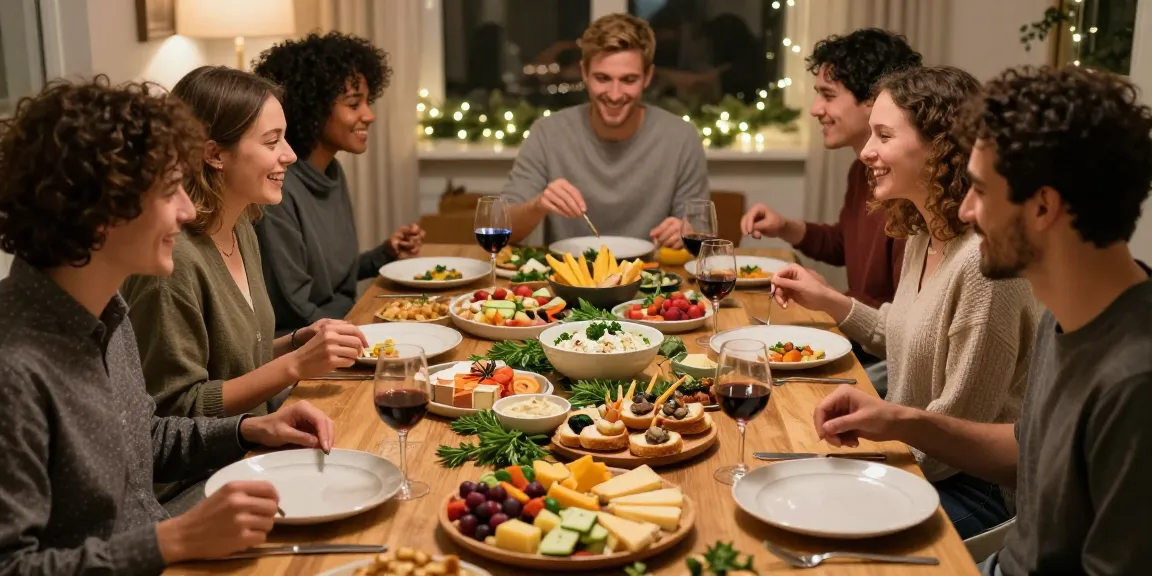 Recept plockmat för festlig sammankomst med färgglada munsbitar.