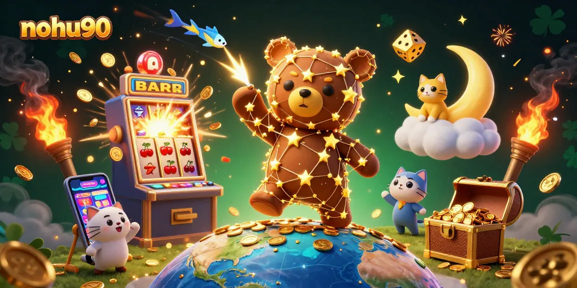 Nohu90 offers gamers a thrilling jackpot experience with dynamic 3D visuals, coins, and lucky symbols.